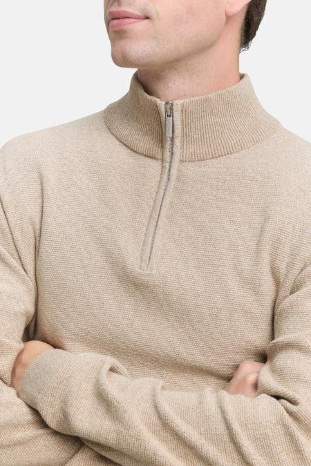 Pull à col rond - beige