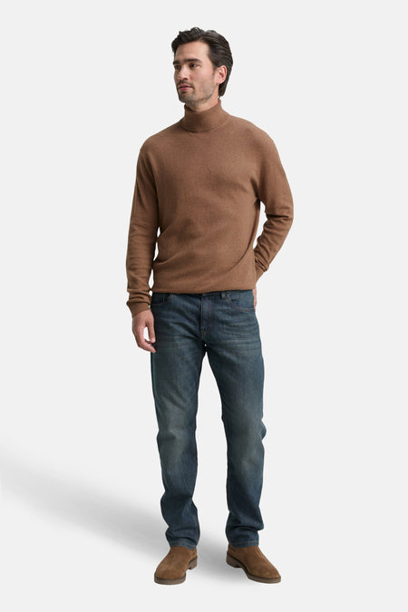 Pull à col roulé avec cachemire