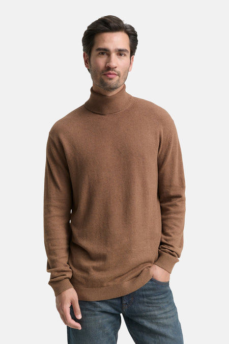 Pull à col roulé avec cachemire