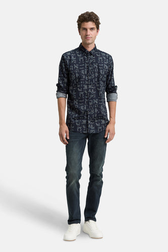 Chemise (manches longues) bleu - TOM TAILOR