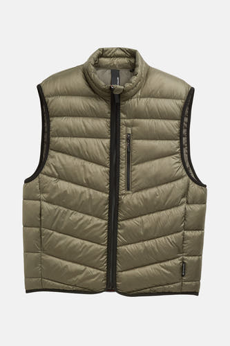 Gilet multicolore de TOM TAILOR avec fermeture éclair noire et poche à fermeture éclair sur la poitrine.