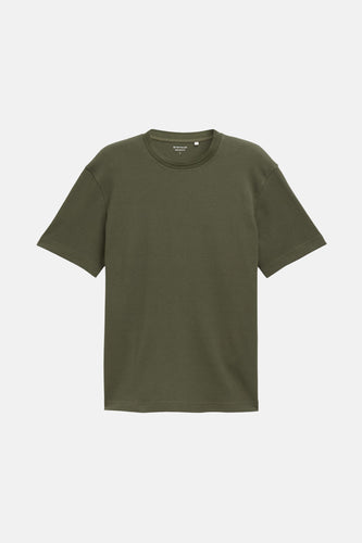 Olijfgroen T-shirt van Tom Tailor met korte mouwen.