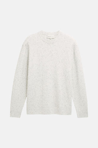 Sweat-shirt gris avec col rond de TOM TAILOR, avec un motif tacheté et une texture douce.