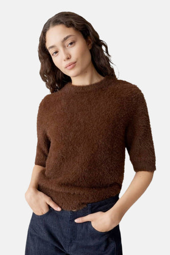 Pull à col rond - brun - OPUS - 4