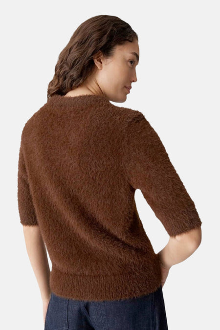 Pull à col rond - brun