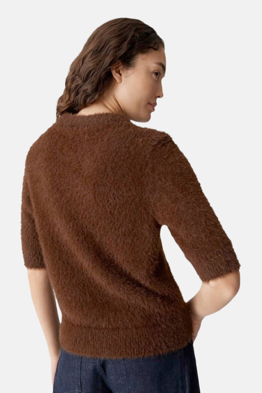 Pull à col rond - brun - OPUS - 2