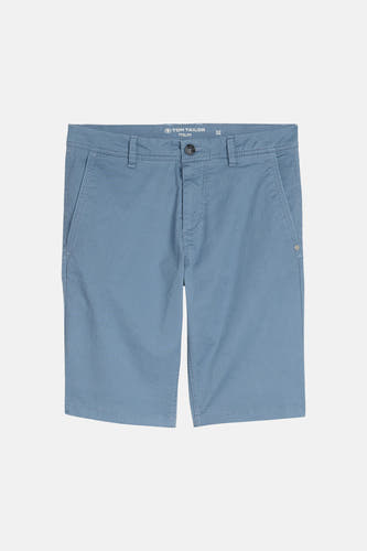 Bermuda bleu TOM TAILOR, couleur unie et coupe décontractée.