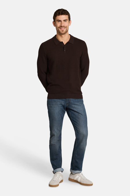 Pull col O - brun