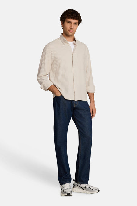 Chemise à manches longues - beige