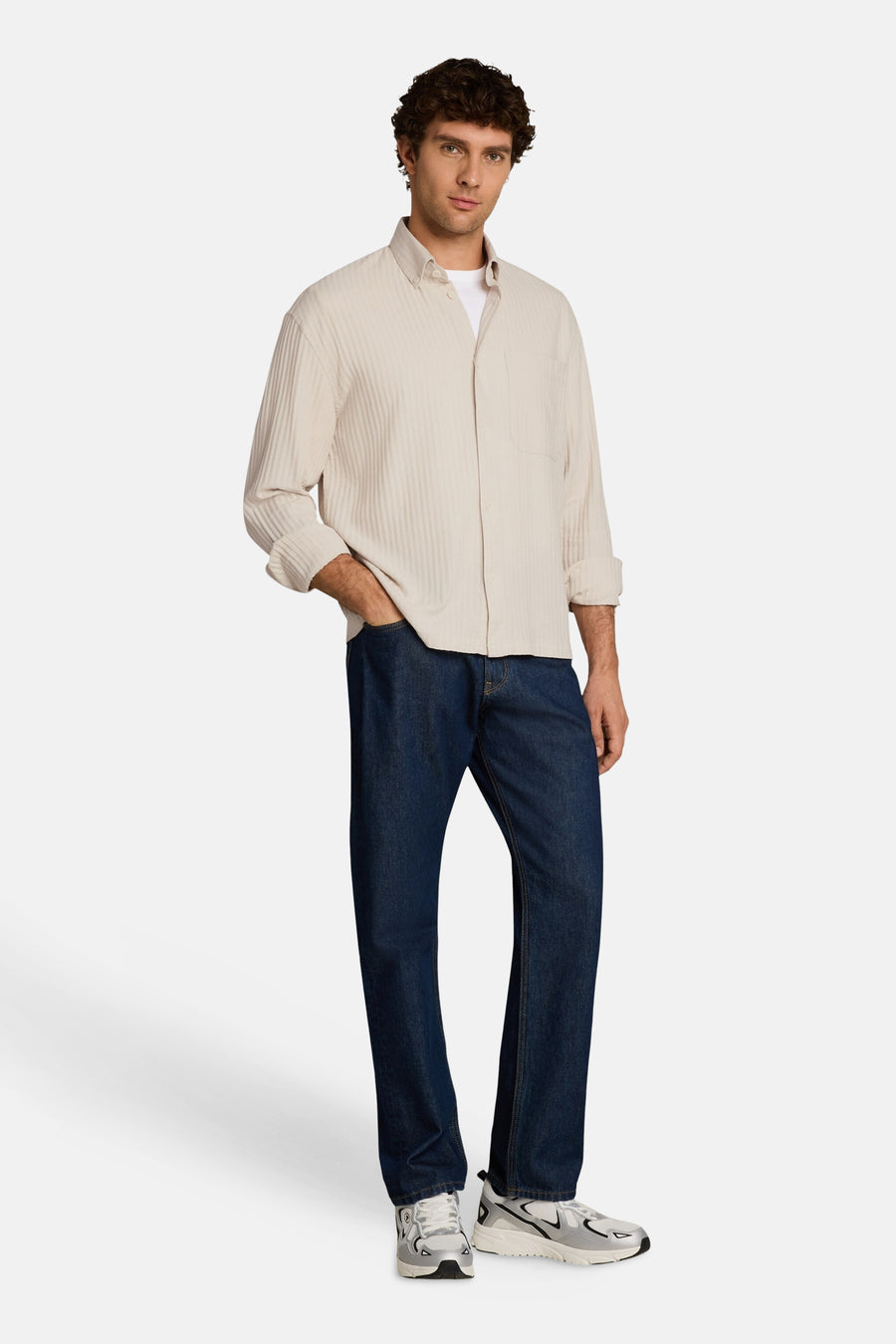 Chemise (manches longues) beige - TOM TAILOR