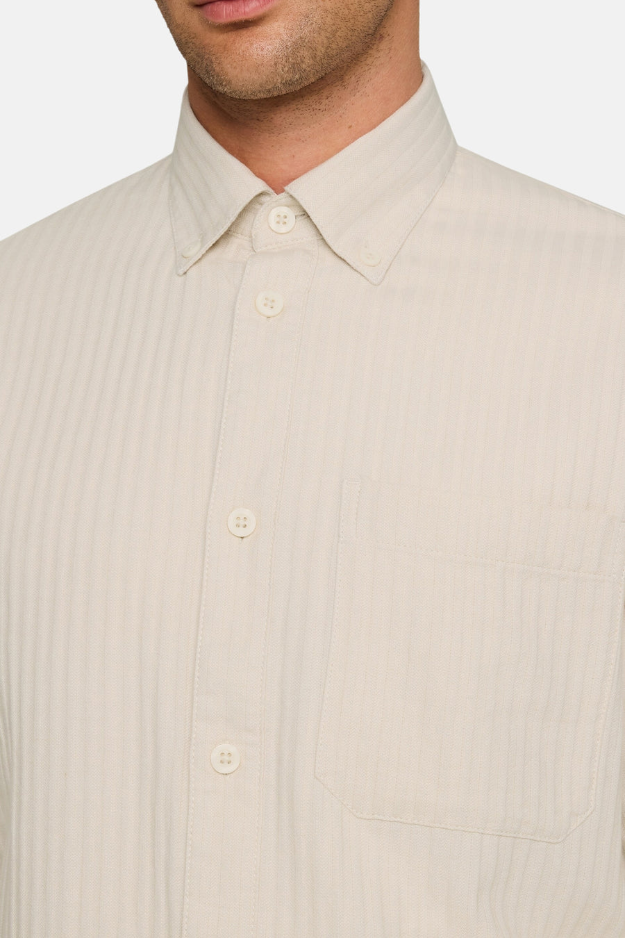 Chemise (manches longues) beige - TOM TAILOR