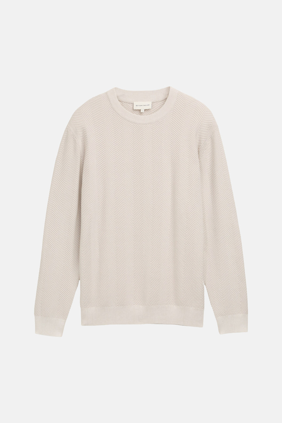Pull col O beige - TOM TAILOR
