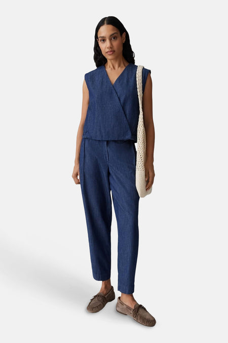 Blouse - Dark blue denim