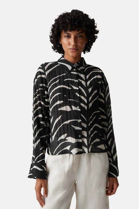 Blouse à manches longues - noir