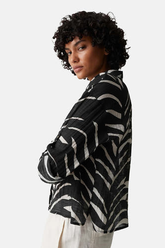 Blouse à manches longues - noir