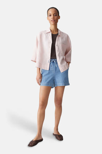 Short - light blue denim