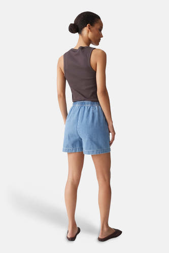 Short - light blue denim