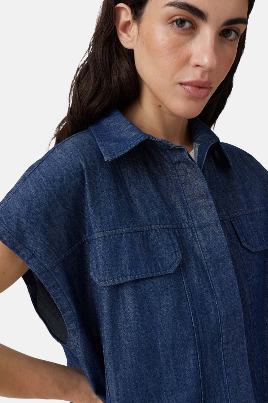 Chemisier sans manches - dark blue denim