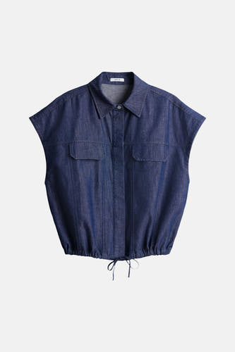 Chemisier sans manches - dark blue denim