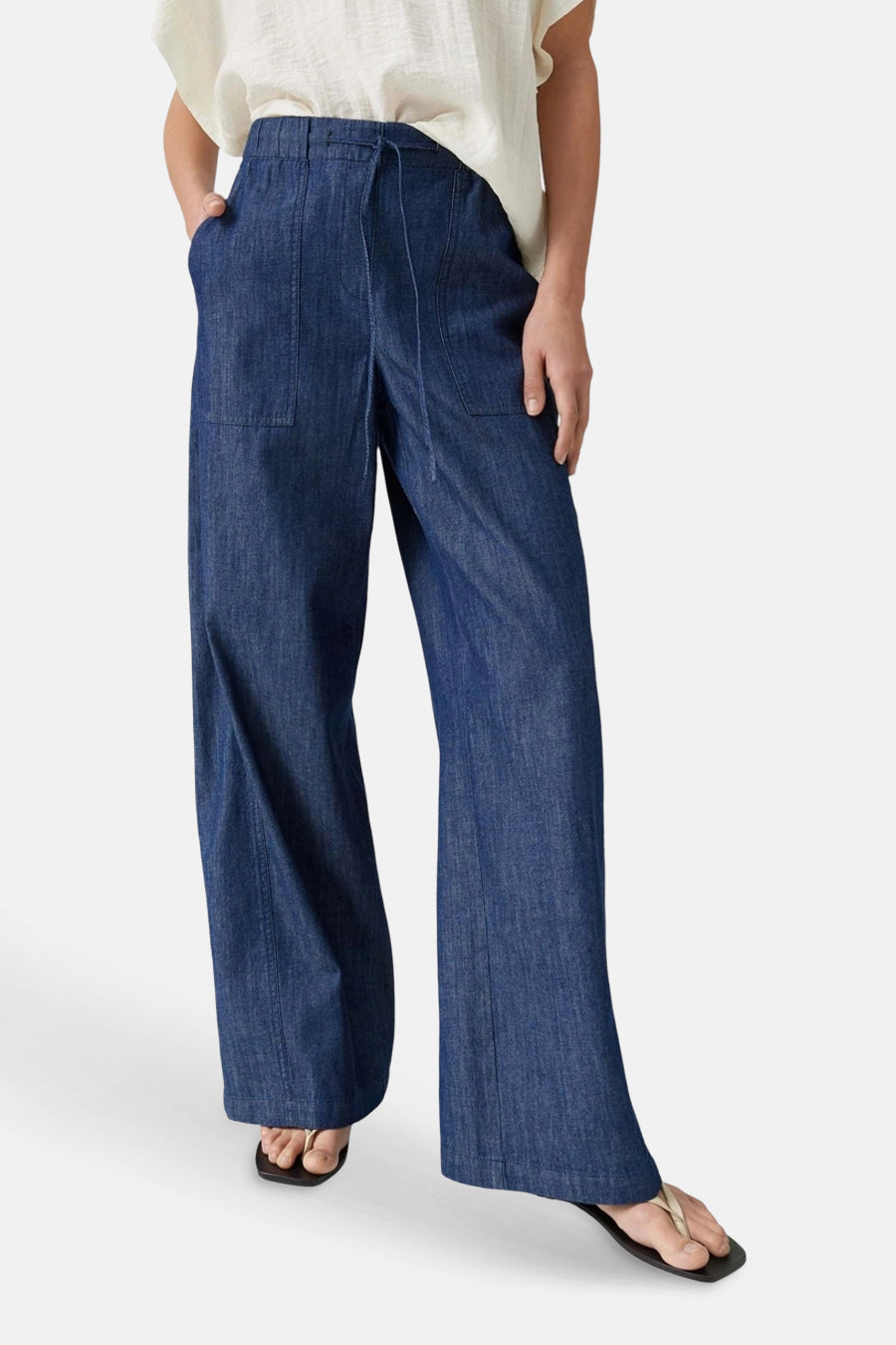 Pantalons mid blue denim - OPUS