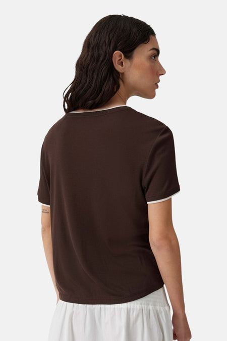 Top uni manche courte bleu - OPUS