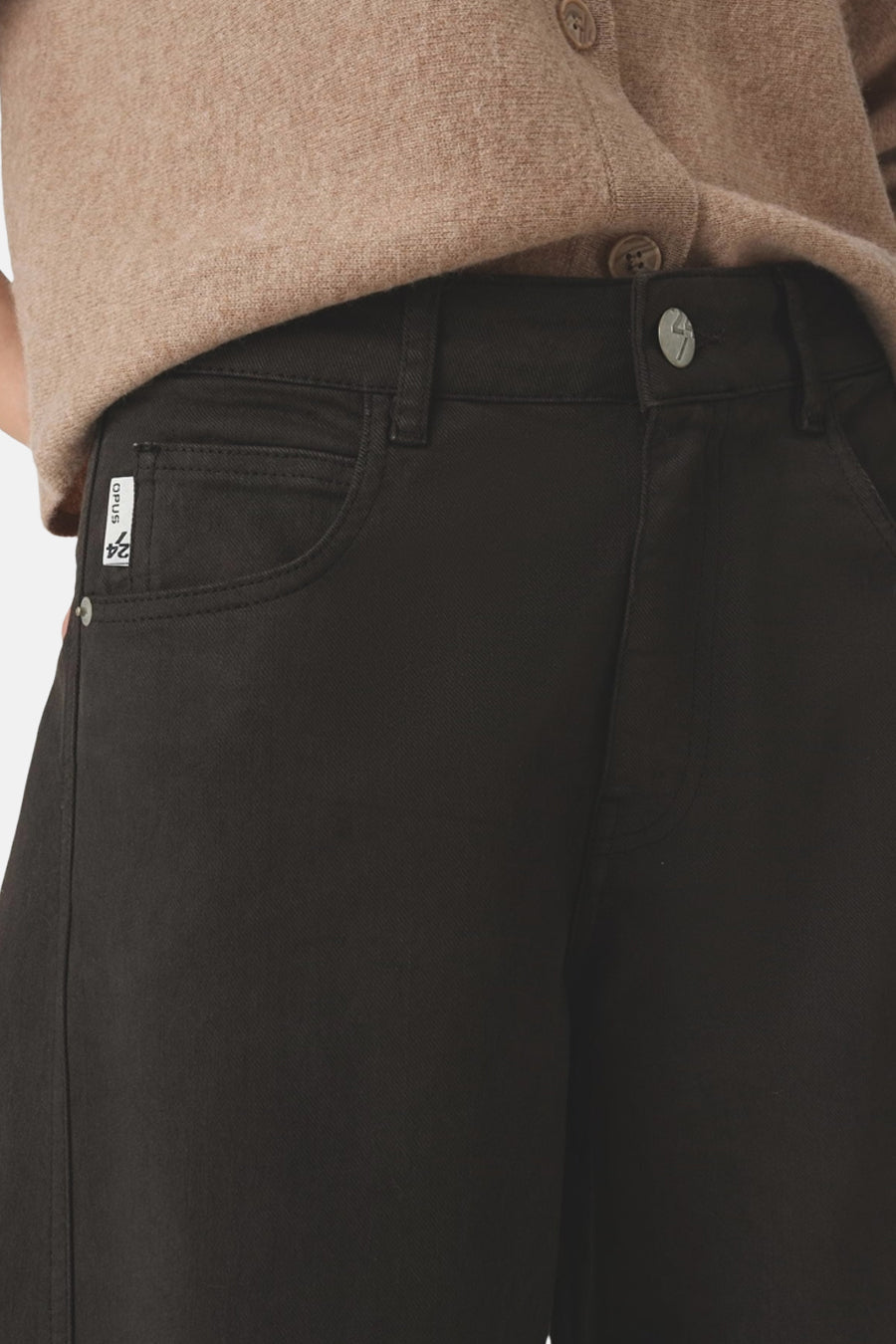 Pantalon 5 poches - brun