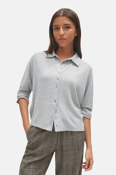 Chemise à manches longues - gris