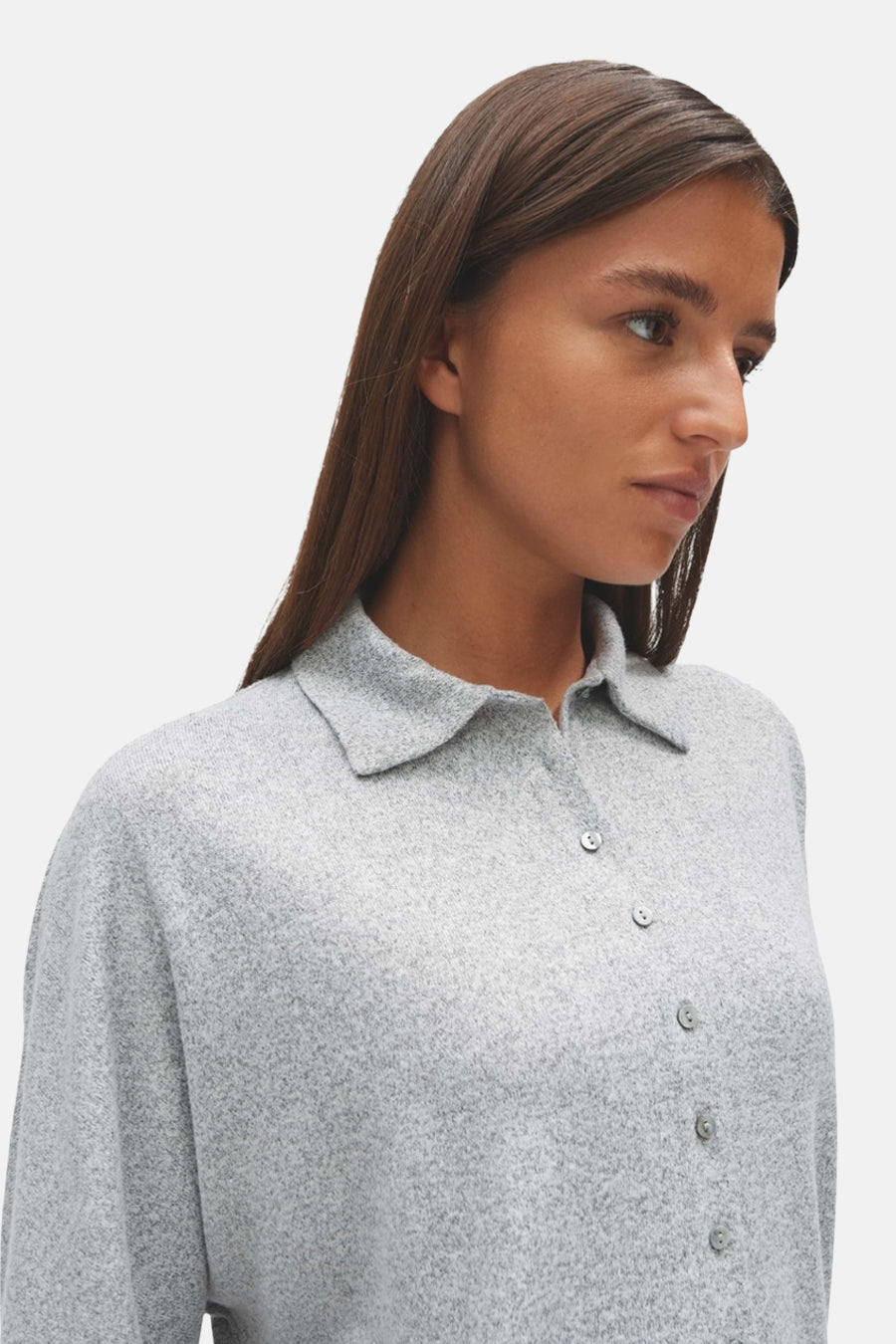Chemise à manches longues - gris
