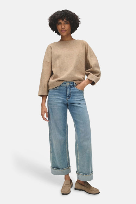 Pull col O - beige