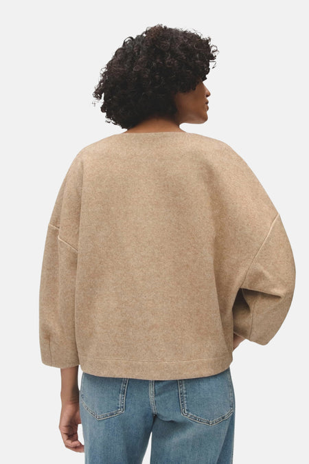 Pull col O - beige