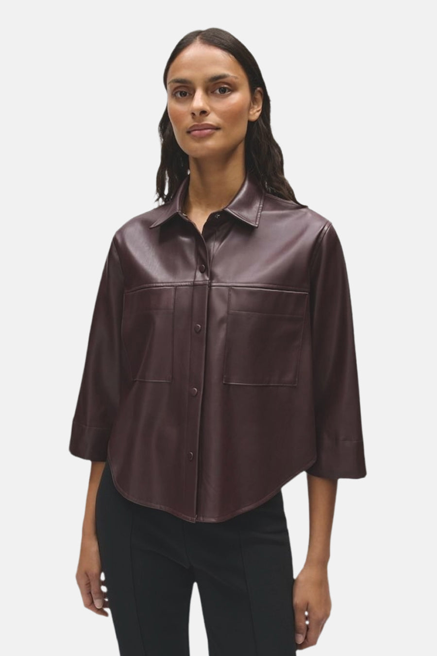 Chemise à manches longues - Bordeaux