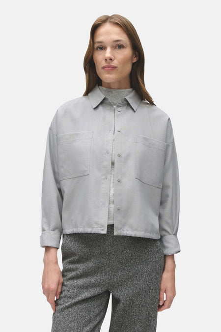 Chemise à manches longues - gris