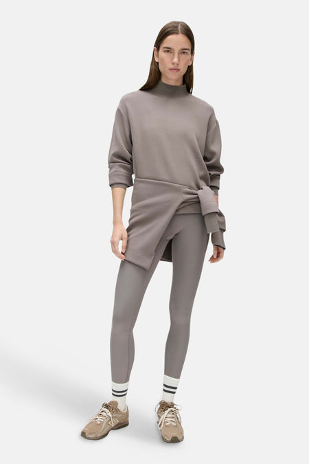 Sweat col O - taupe
