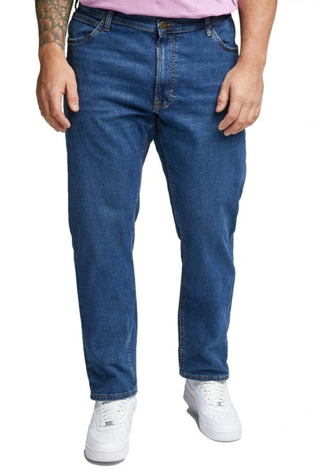 Jean &agrave; coupe droite - bleu