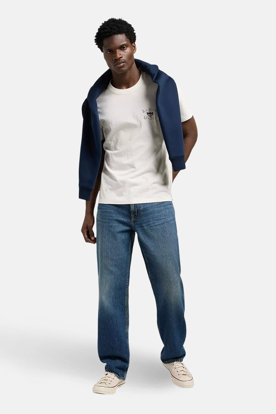 Rechte jeans van blauw denim van Lee®, met een casual pasvorm.
