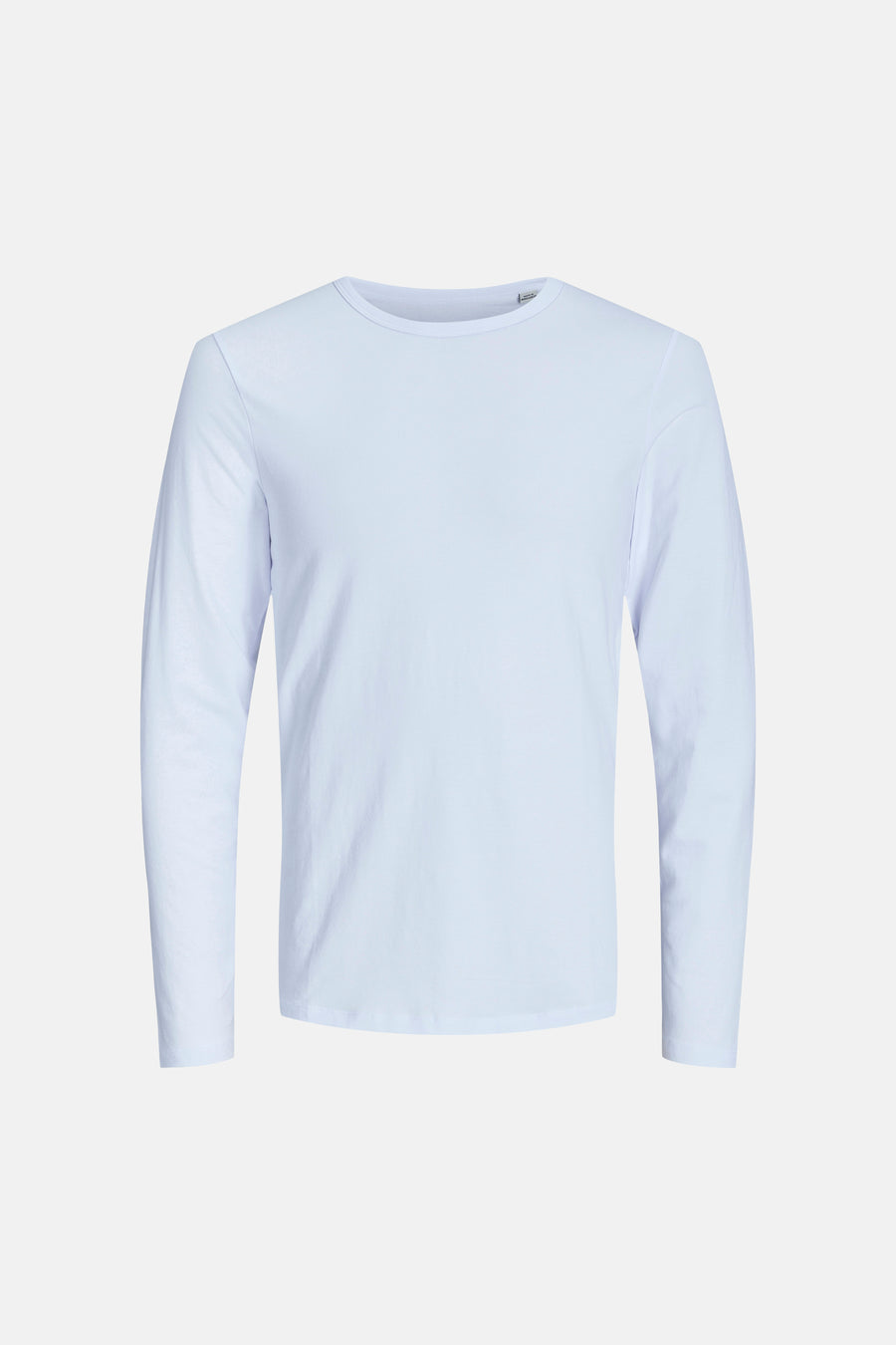 T-shirt à manches longues bleu de PREMIUM by JACK & JONES, couleur unie et col rond.