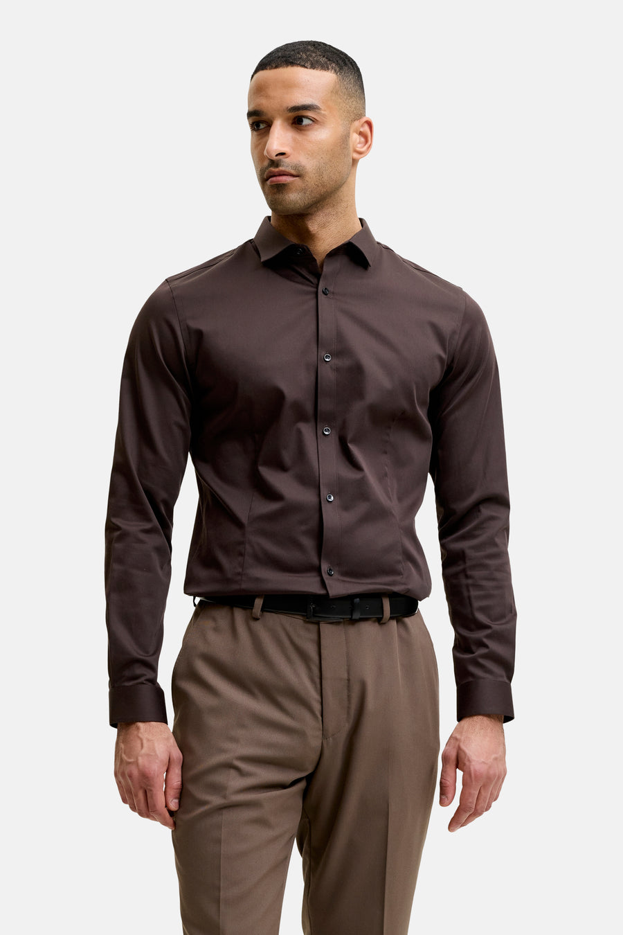 Chemise (manches longues) brun - PREMIUM by JACK & JONES