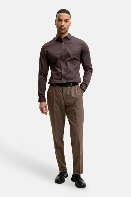 Chemise (manches longues) brun - PREMIUM by JACK & JONES
