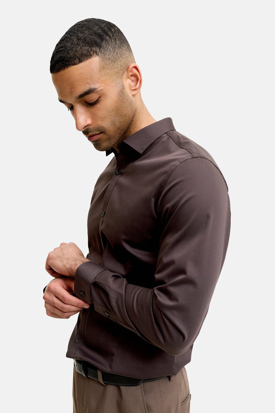 Chemise (manches longues) brun - PREMIUM by JACK & JONES