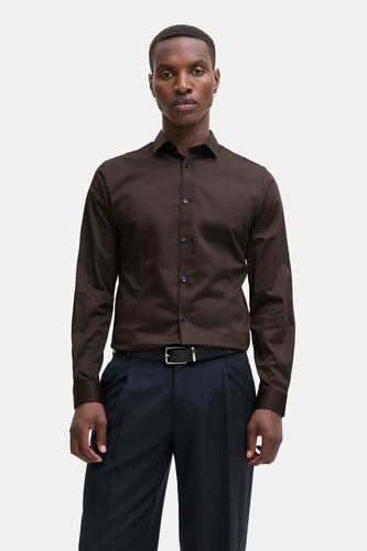 Chemise à manches longues - brun - PREMIUM by JACK & JONES