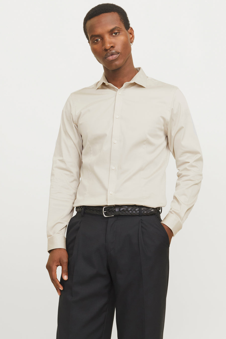 Chemise à manches longues - écru - PREMIUM by JACK & JONES