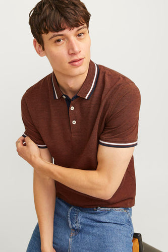 Polo à manches courtes - brun - PREMIUM by JACK & JONES