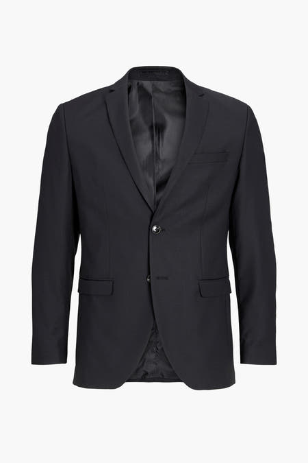 Blazer noir de PREMIUM par JACK & JONES, avec deux boutons et une poche po.