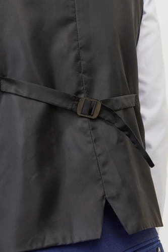 Gilet bleu de PREMIUM par JACK & JONES avec une ceinture ajustable à l'arrière.