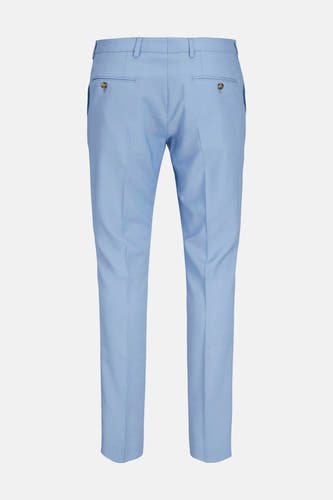 Pantalon de costume bleu clair PREMIUM by JACK & JONES, avec détail de boutons sur les poches arrière.