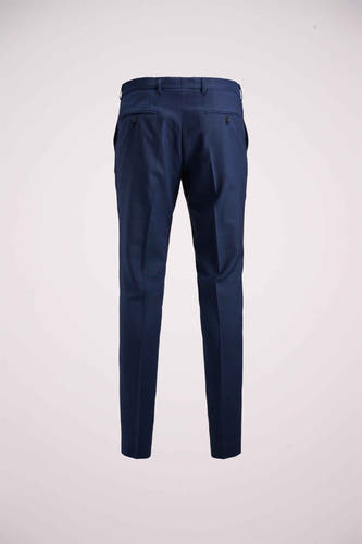 Pantalon de costume bleu PREMIUM by JACK & JONES, avec poches à l'arrière.