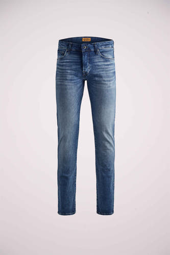Jean slim fit bleu de JACK & JONES JEANS INTELLIGENCE, avec un lavage subtil.
