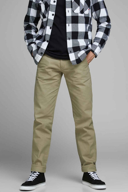 Pantalon color&eacute; - rouge