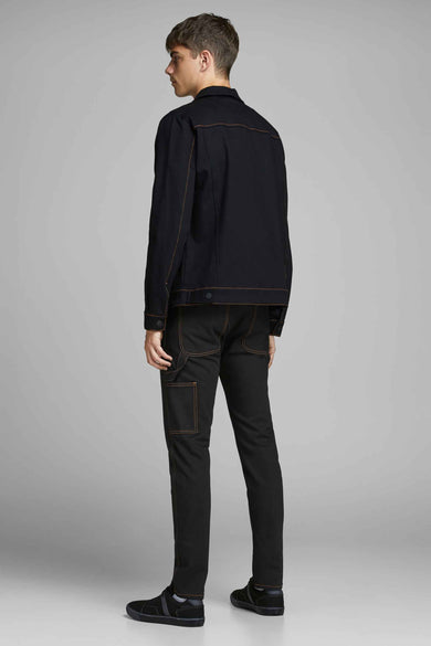 Jean &agrave; coupe carrot - black denim