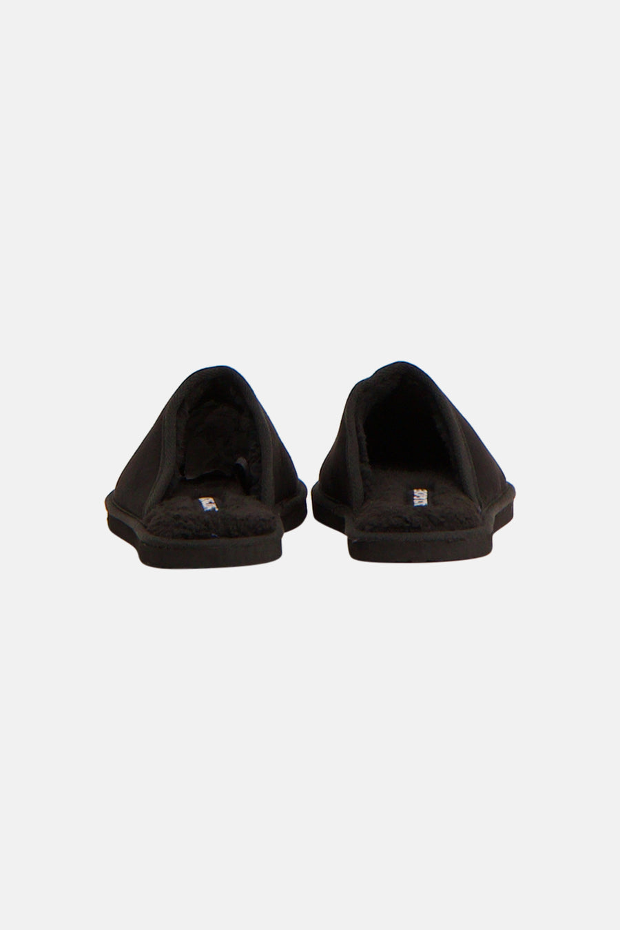 Zwarte slippers van ACCESSORIES BY JACK & JONES met zachte, pluizige voering.